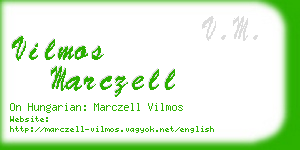 vilmos marczell business card